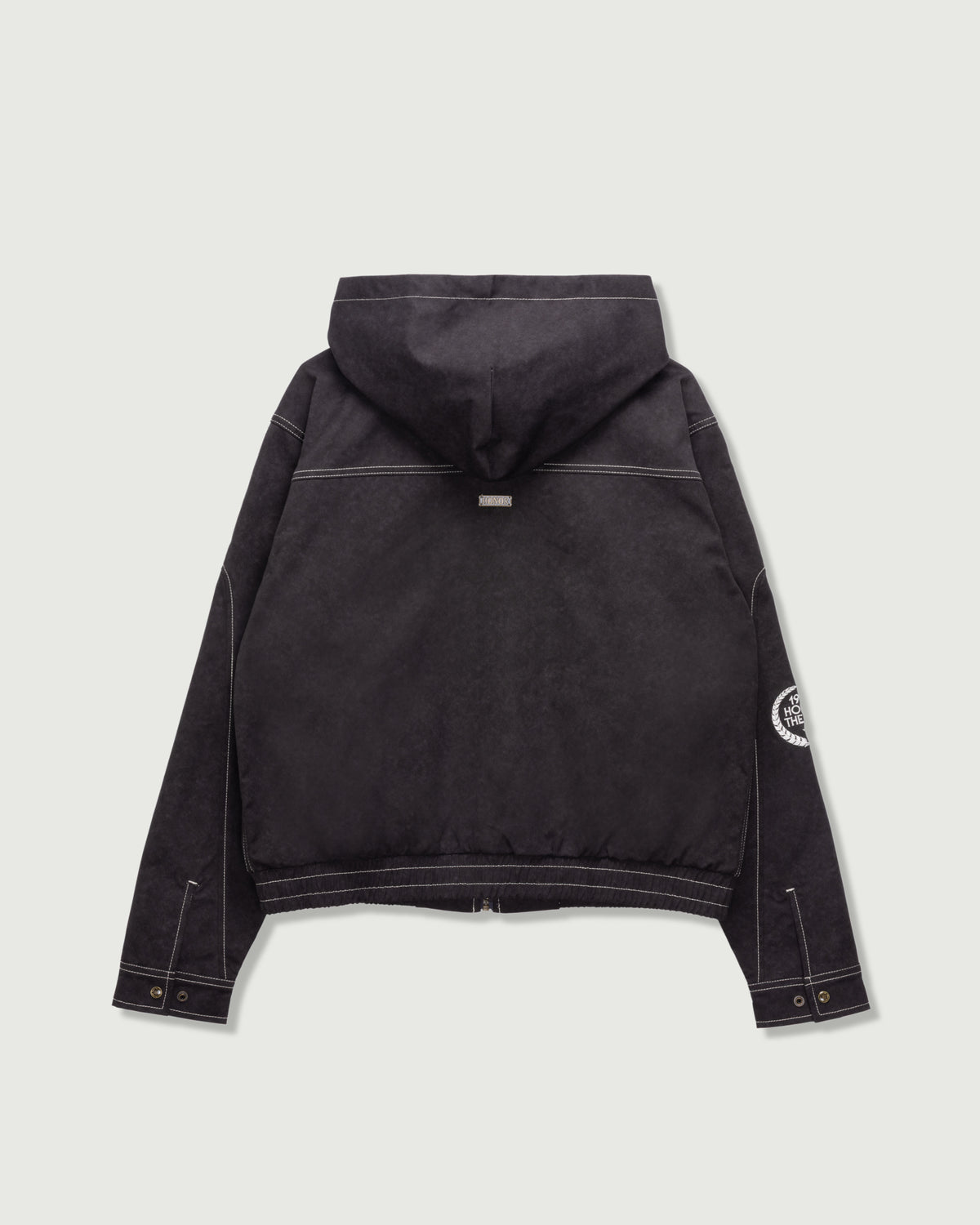Twill Hooded Jacket - Black