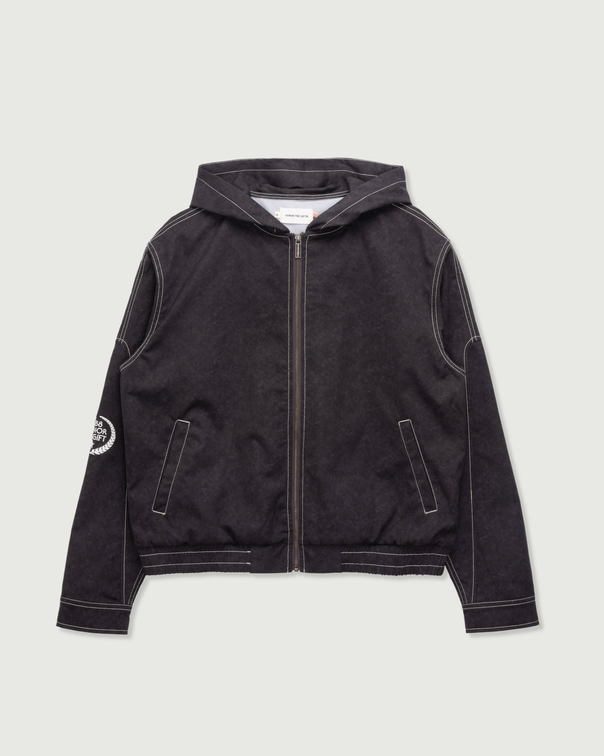Twill Hooded Jacket - Black