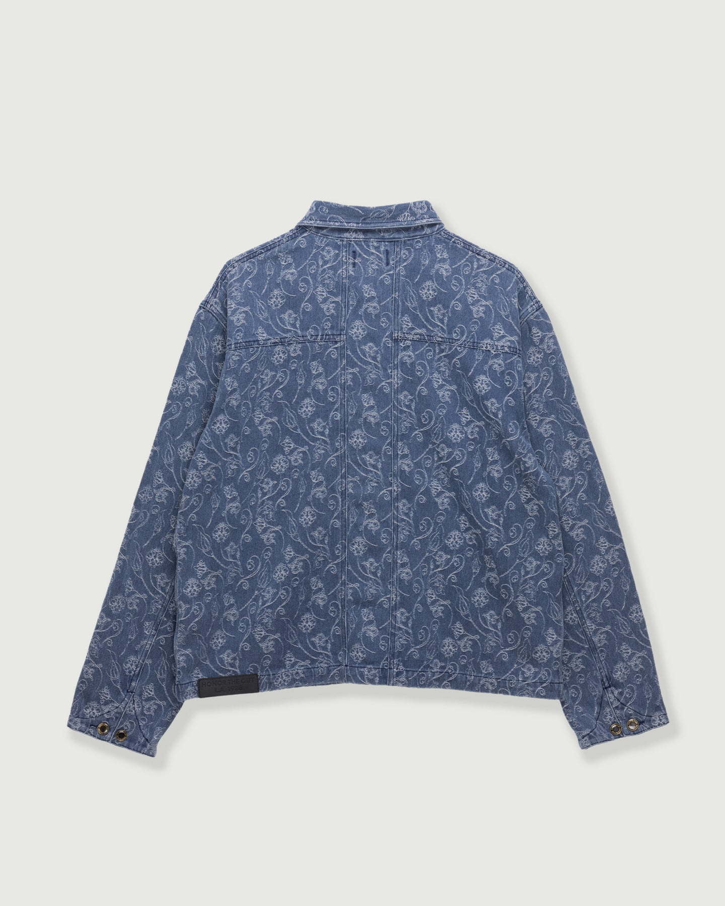 Floral Utility Jacket - Light Indigo