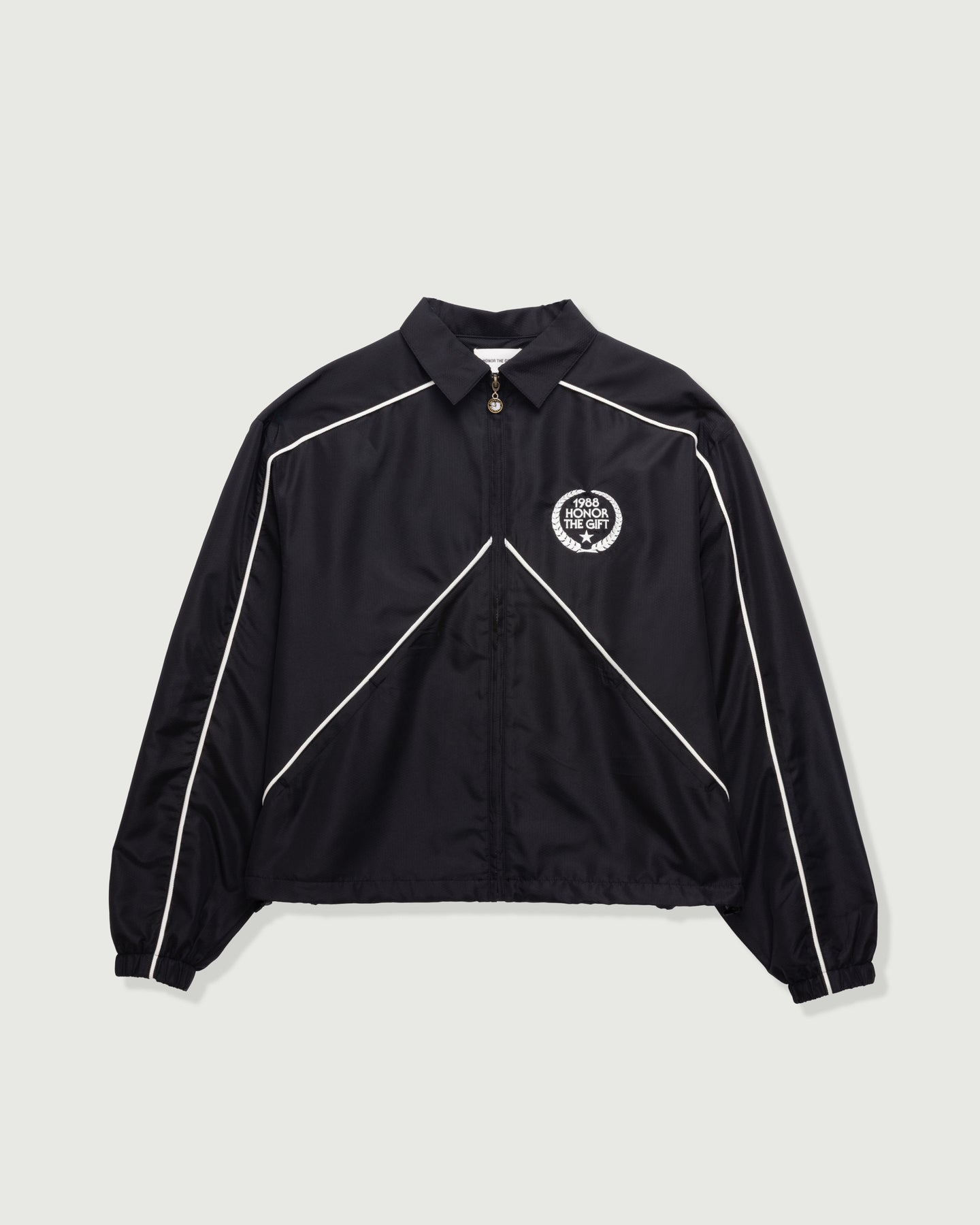 Honeycomb Ripstop Track Jacket - Black