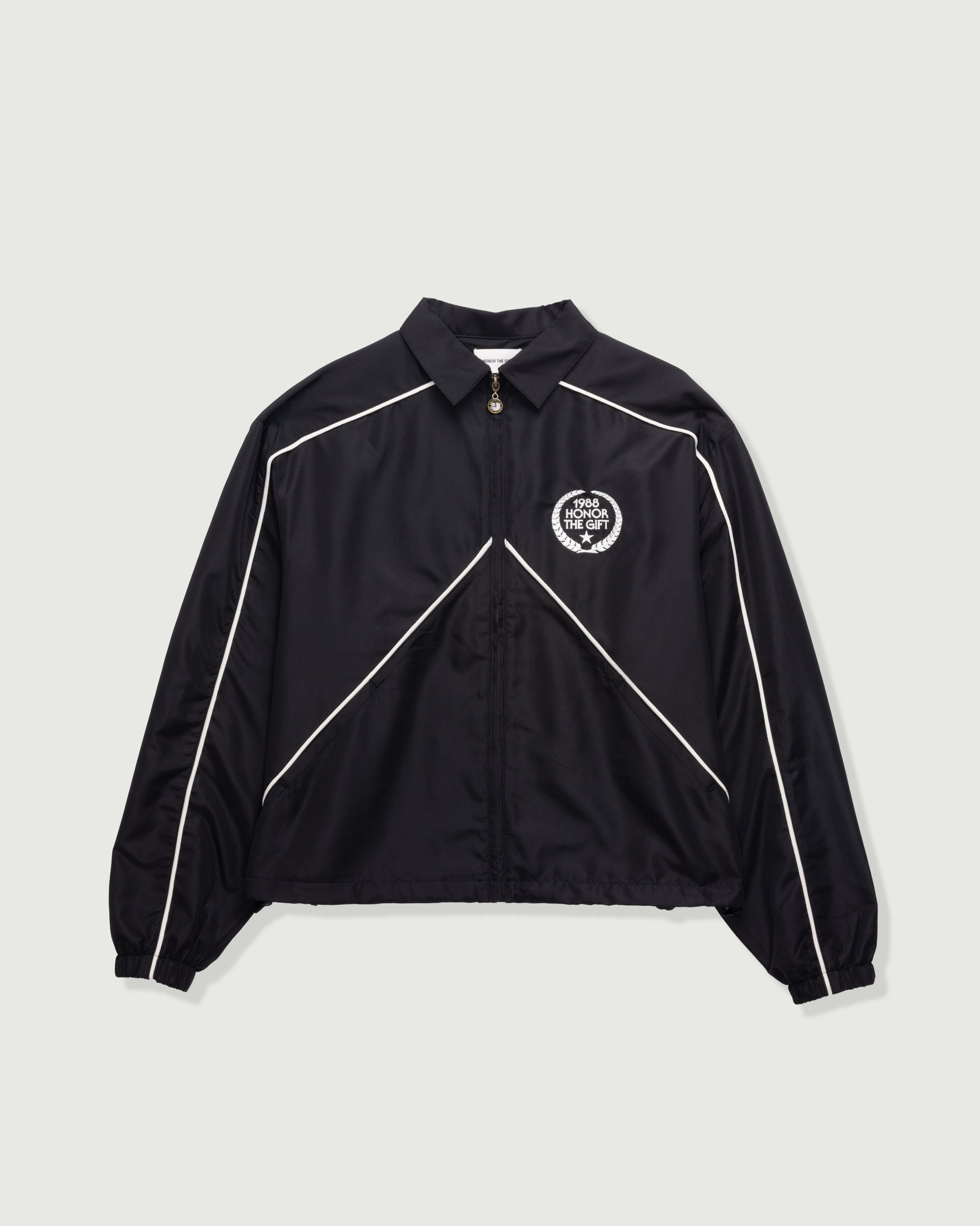 Honeycomb Ripstop Track Jacket - Black