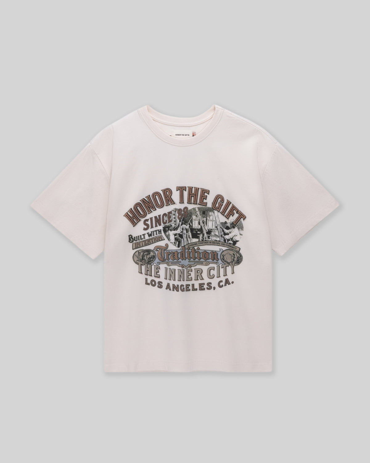 Built With Intention Tee - Bone