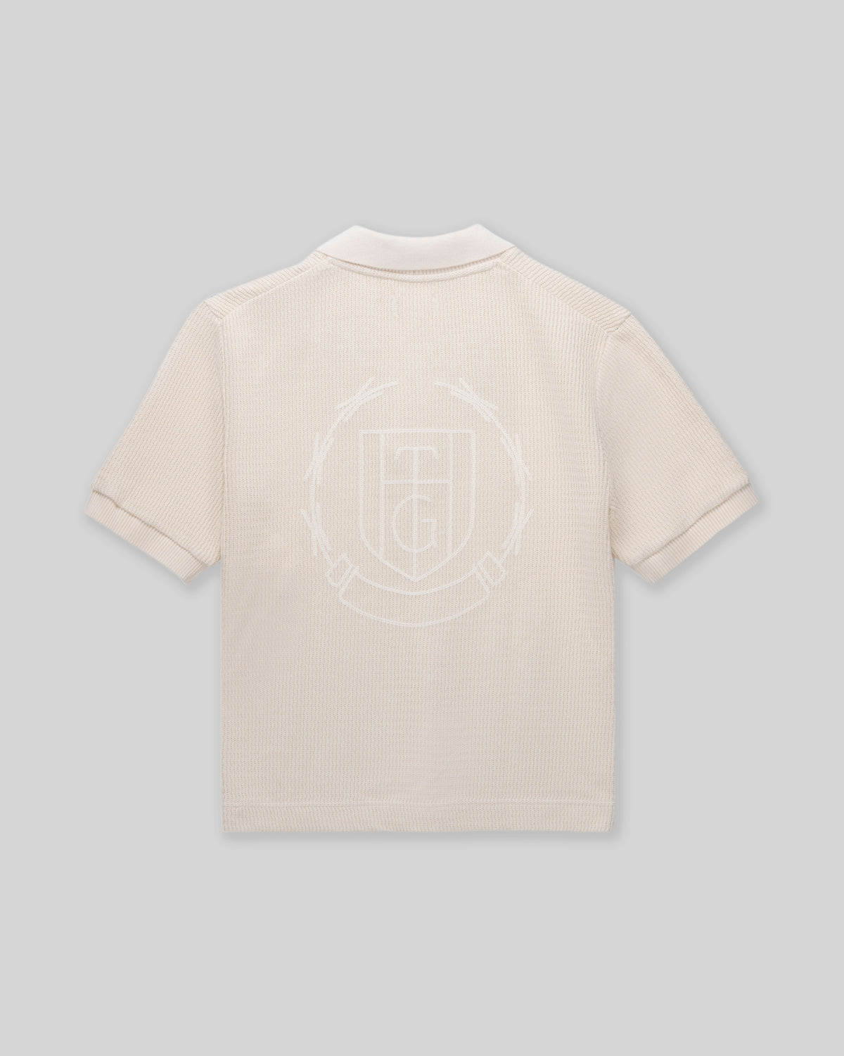 Knitted SS Polo - Bone