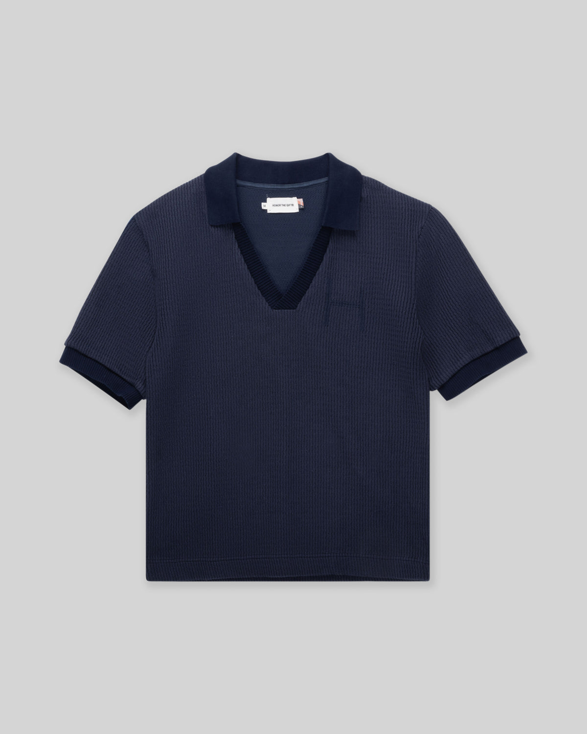 Knitted SS Polo - Navy