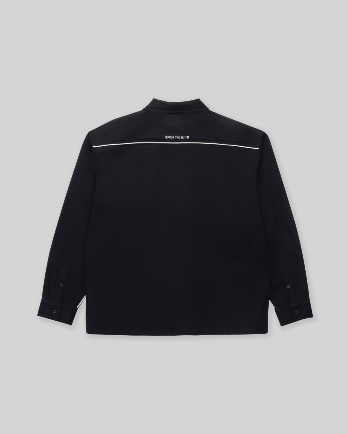 Twill Button Up Shirt - Black