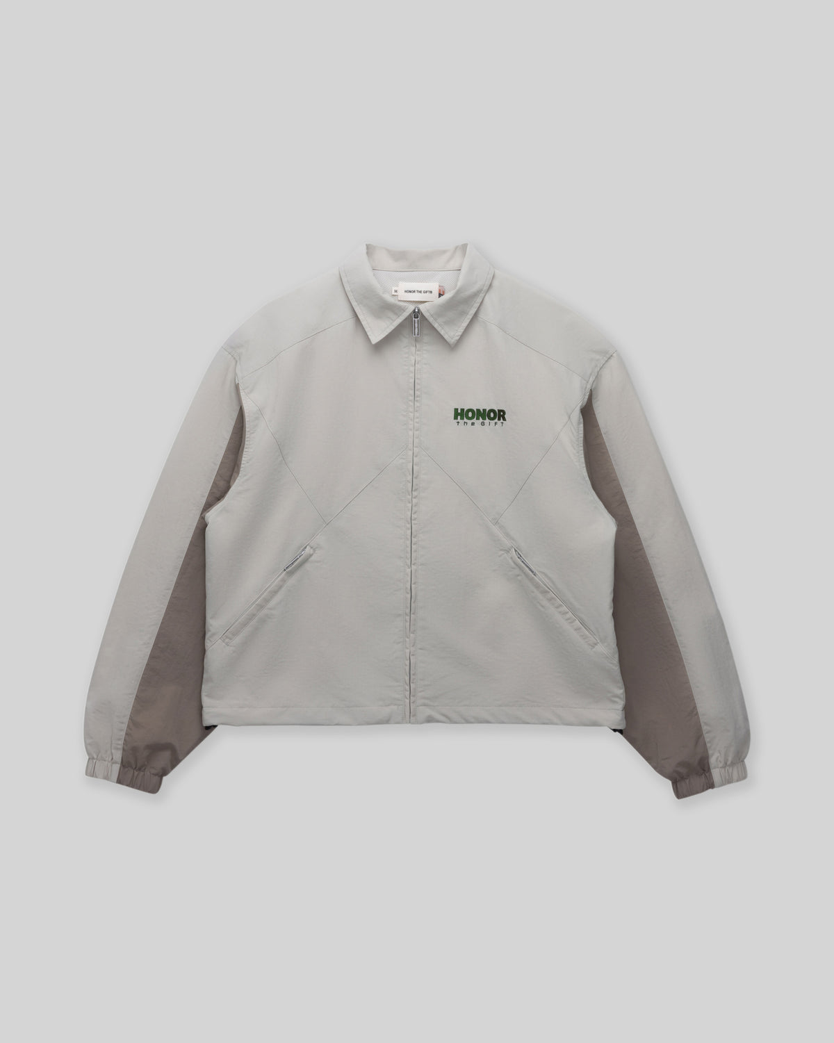 Nylon Track Jacket - Sand Mocha Grey