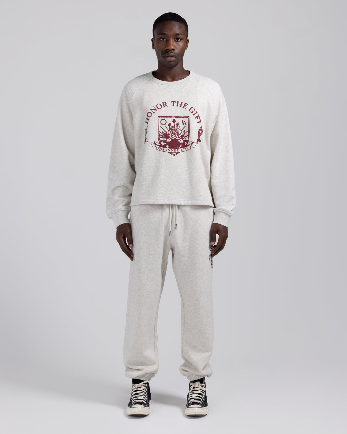 Emblem Sweatpant - Heather Grey