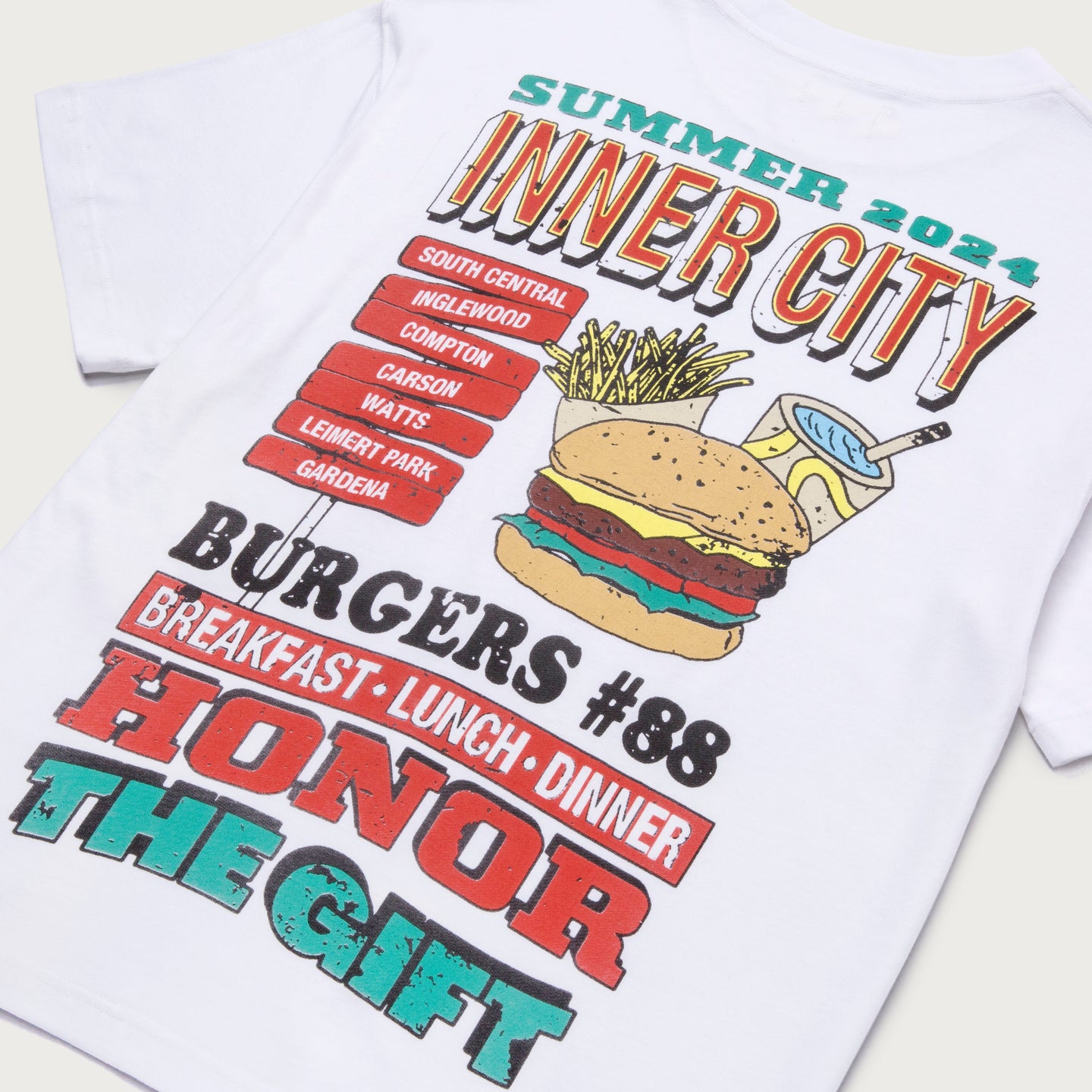 HTG® Burgers T-Shirt - White