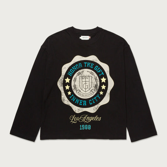 HTG® Seal Logo L/S T-Shirt - Black