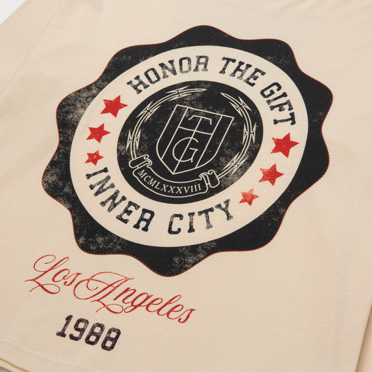 HTG® Seal Logo L/S T-Shirt - Bone