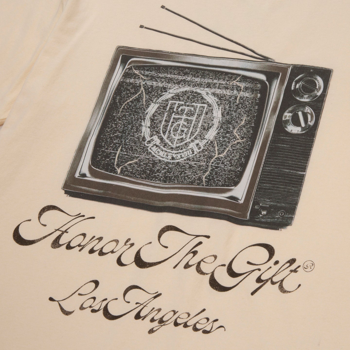 HTG® TV T-Shirt - Bone