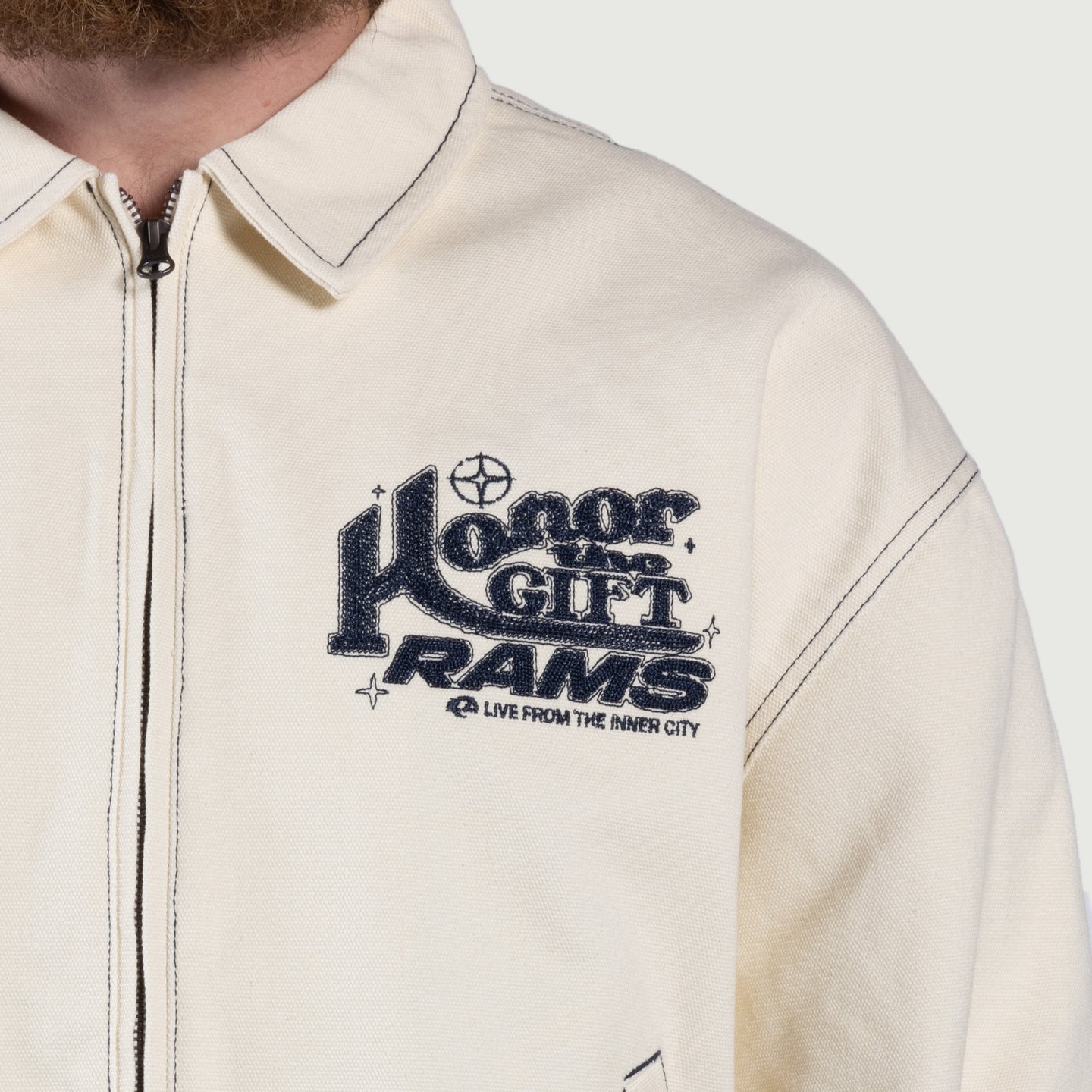 Rams Canvas Jacket - Cream