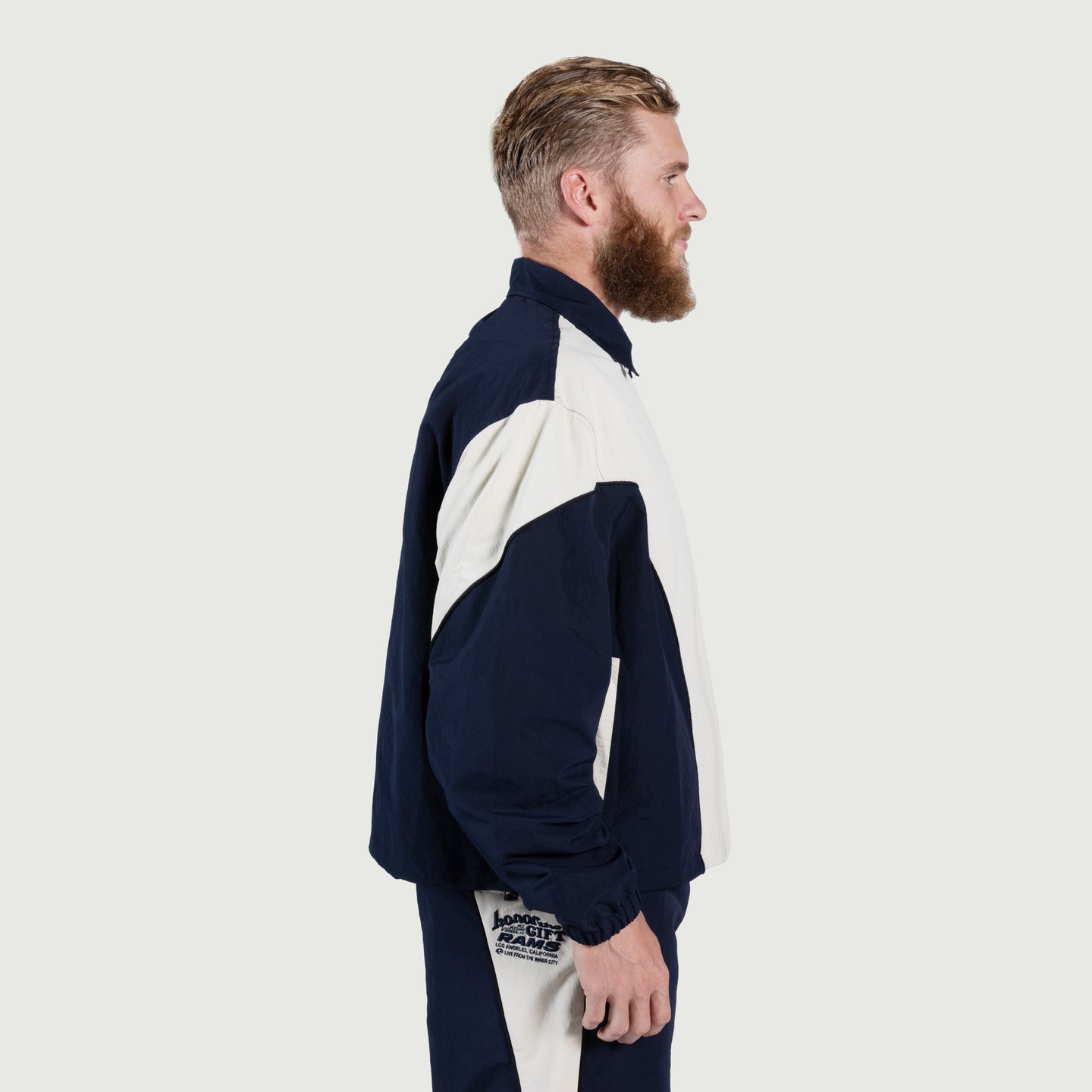 Rams Nylon Zip Up - Navy