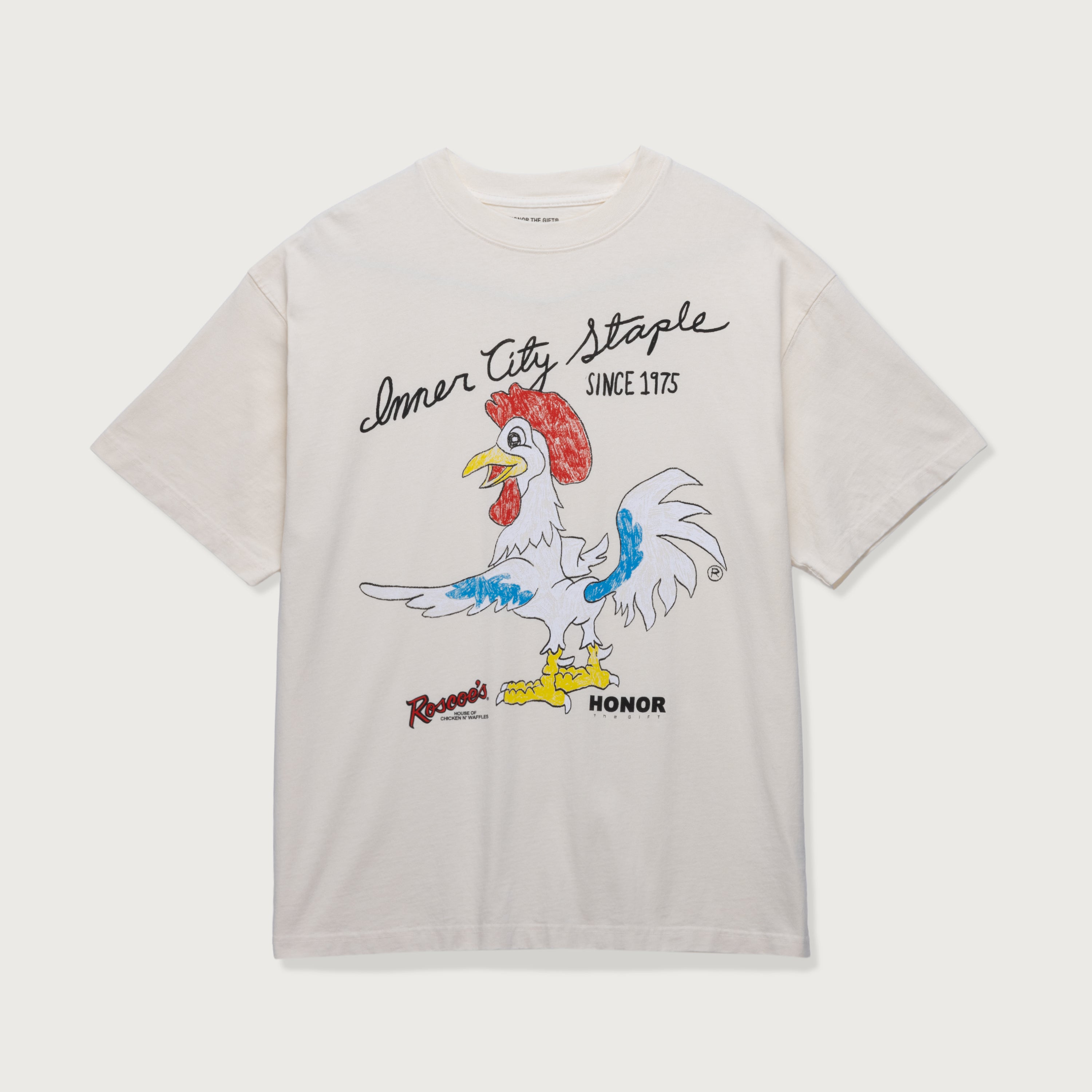 HTG x Roscoe's Tee - Bone