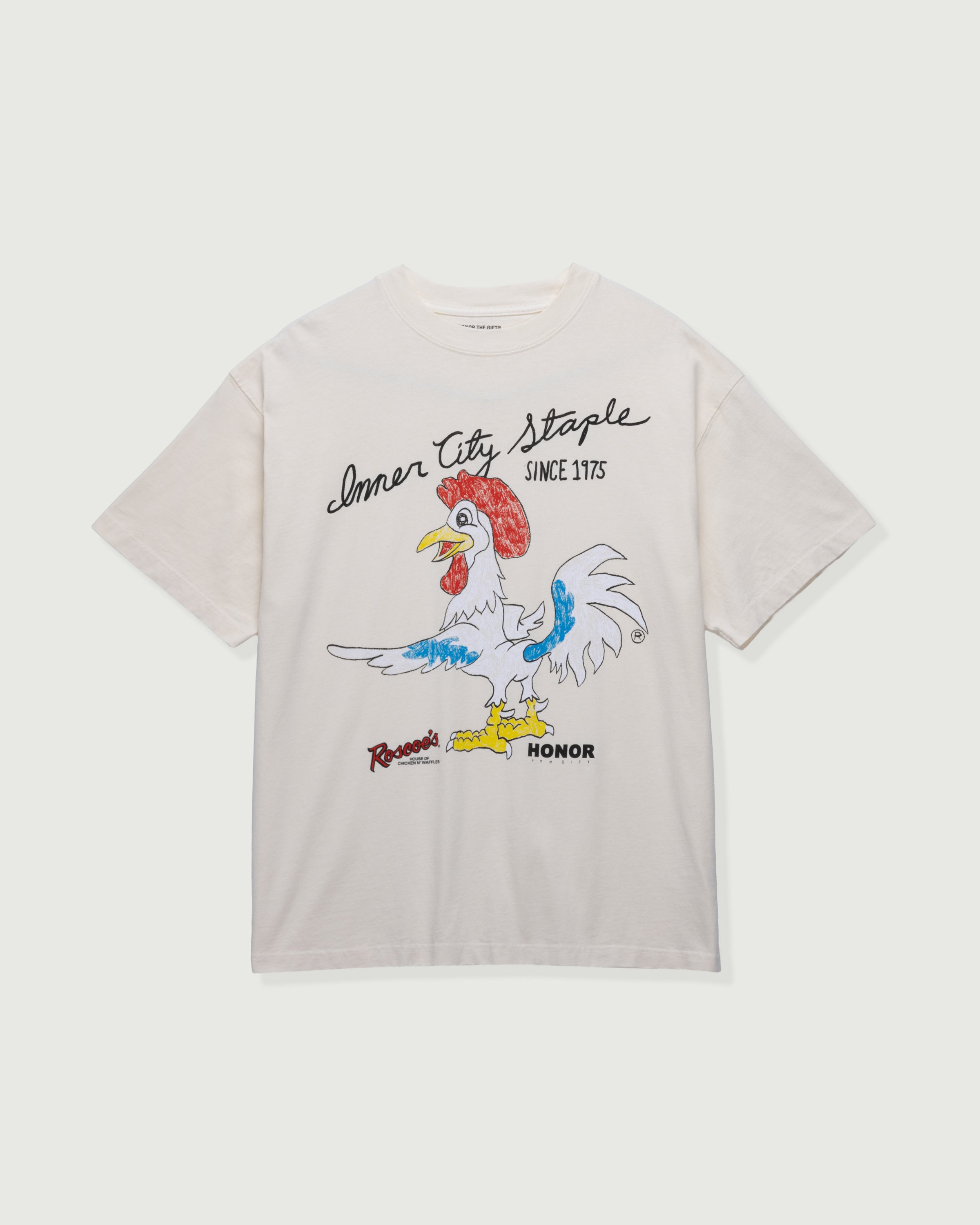 HTG x Roscoe's Tee - Bone