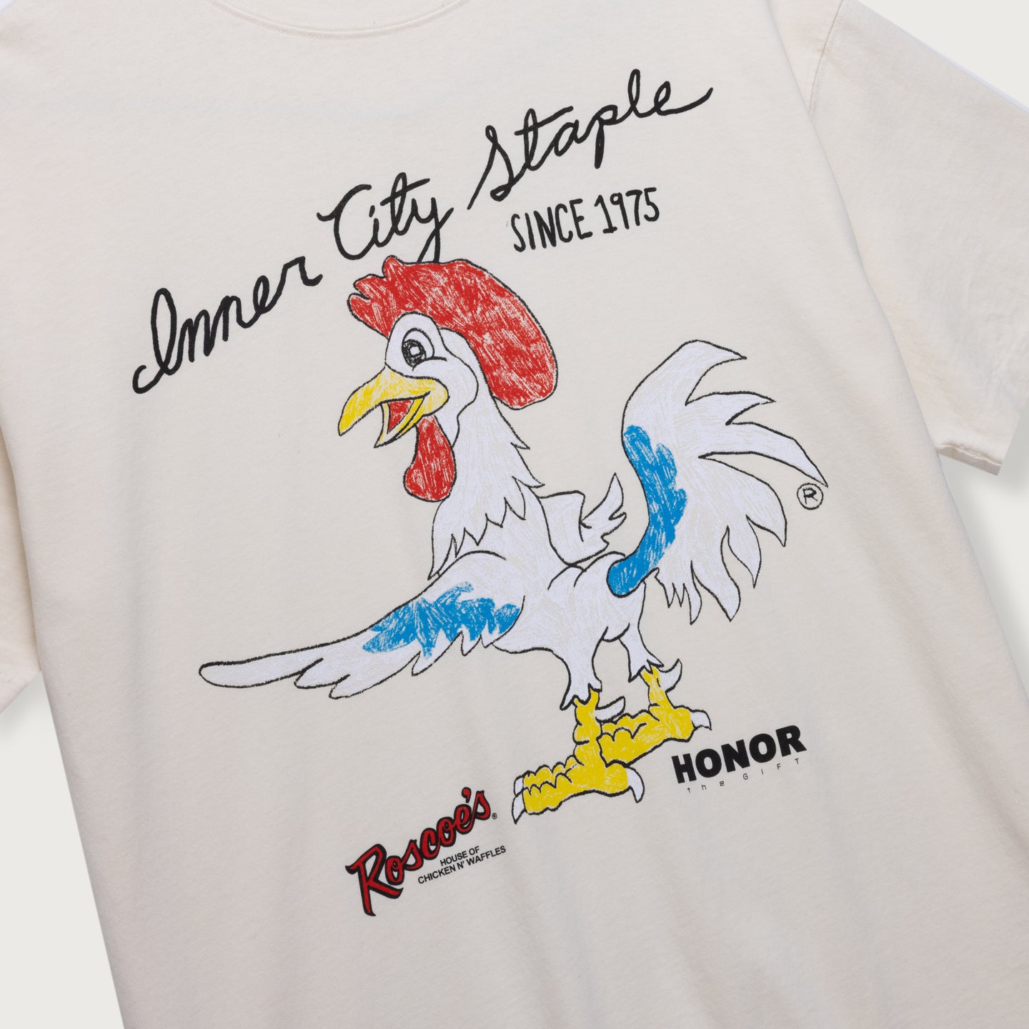 HTG x Roscoe's Tee - Bone