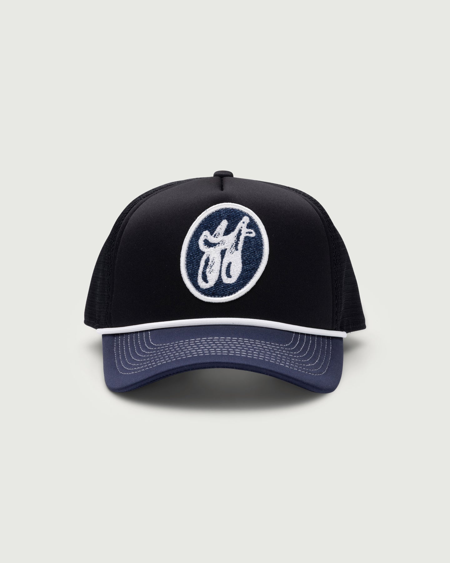 H Patch Trucker Cap - Black