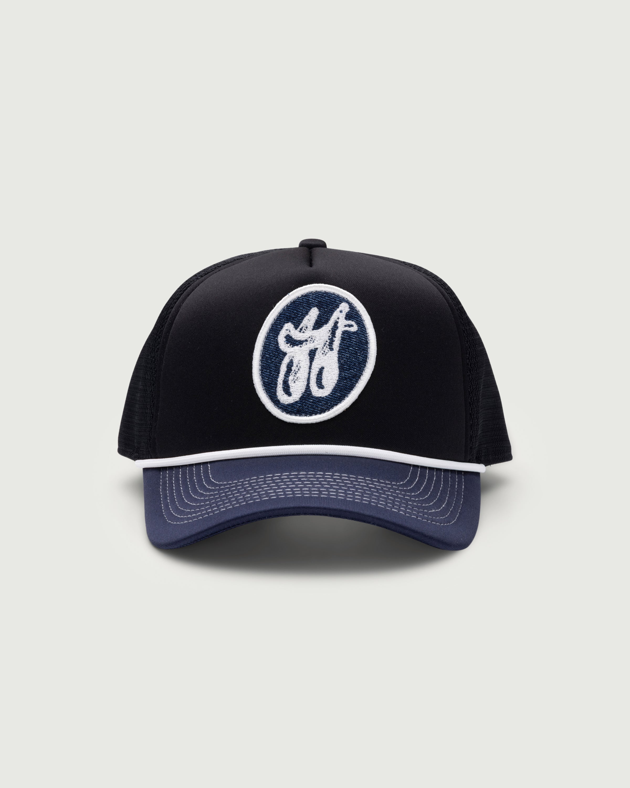 H Patch Trucker Cap - Black