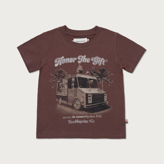 Kids Ice Cream Truck T-Shirt - Brown
