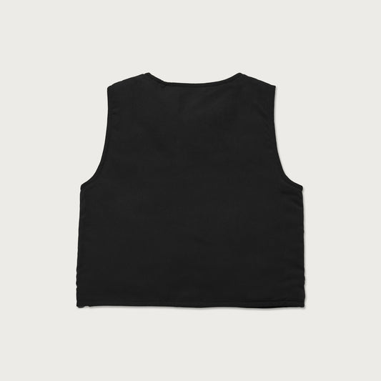 Kids Nylon Bubble Vest - Black