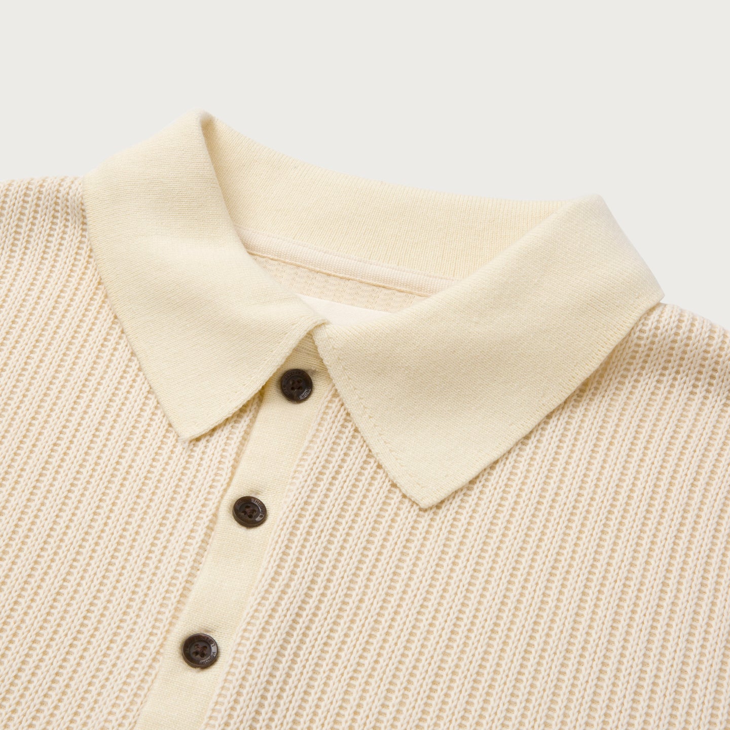 Knit Polo - Bone