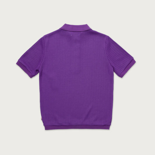 Knit Polo - Purple