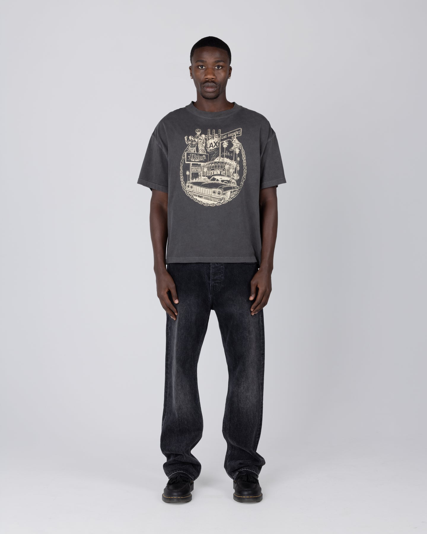 LA Chain City Tee - Vintage Black