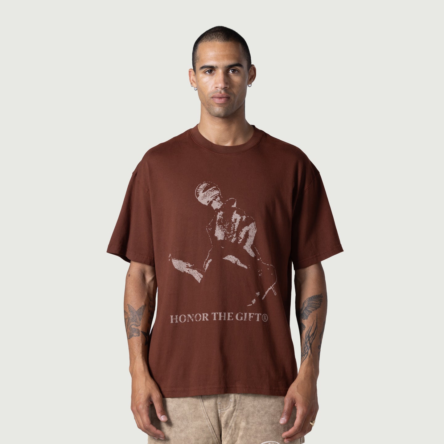 Live And Direct Tee - Brown