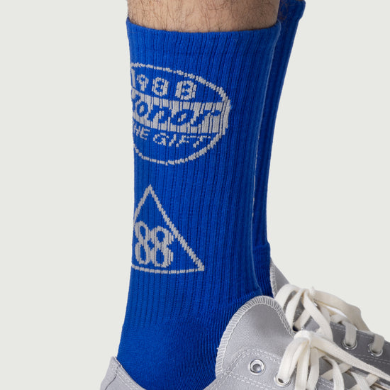 Live Patchwork Sock - Blue
