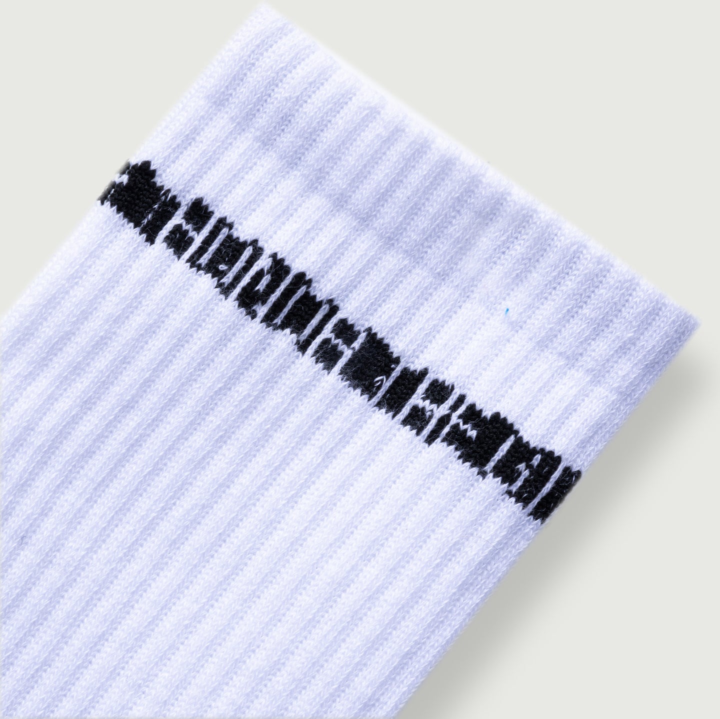 Logo Stripe Sock - White