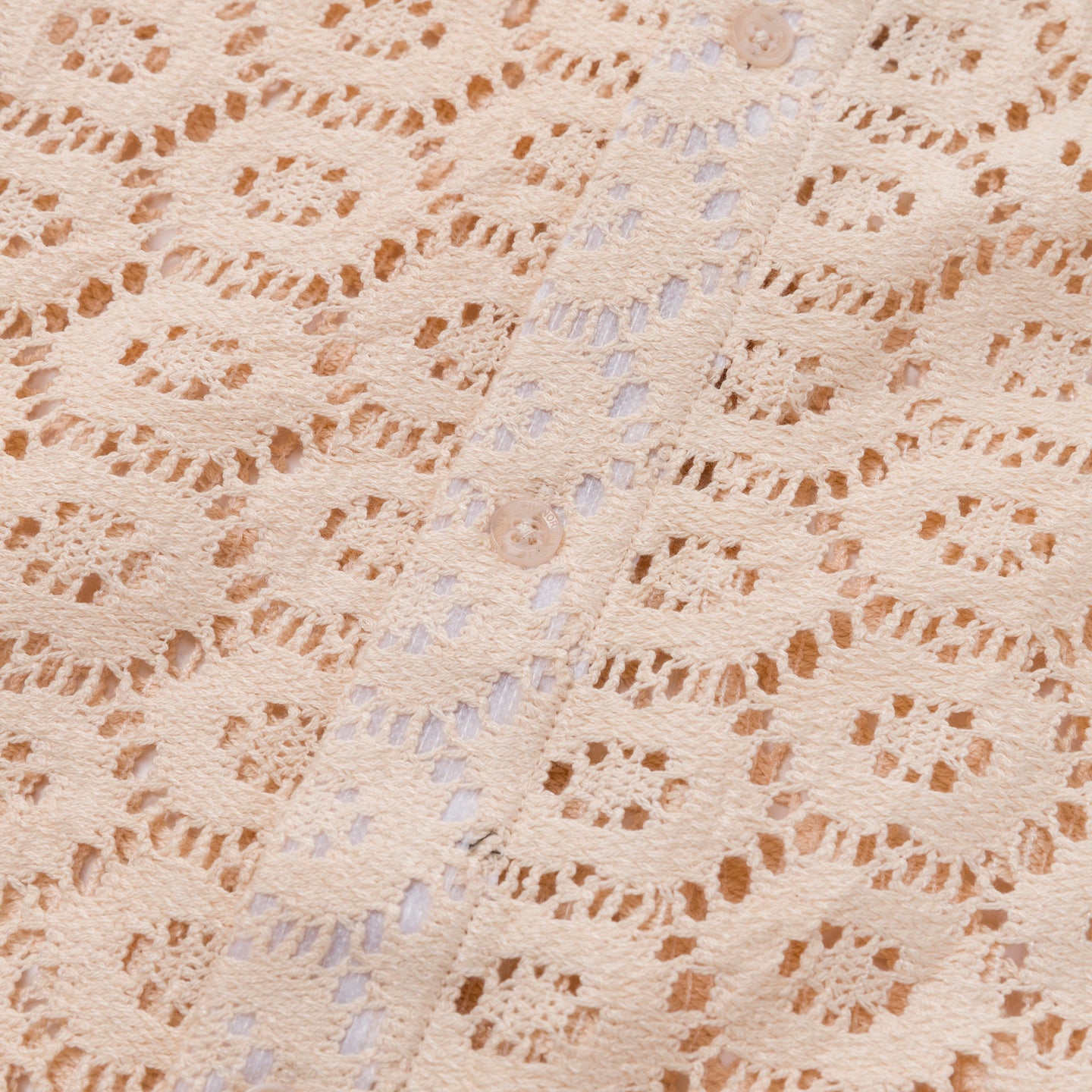 Crochet Button Up - Bone