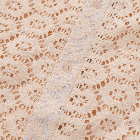 Crochet Button Up - Bone
