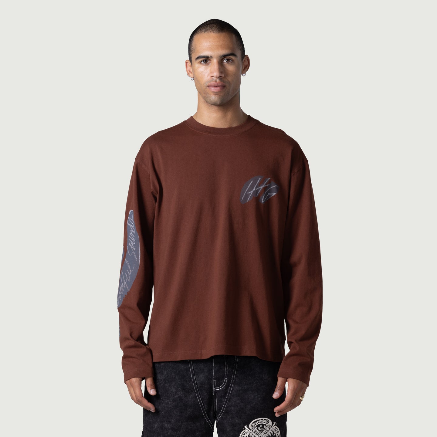 LS Music Collage Tee - Brown