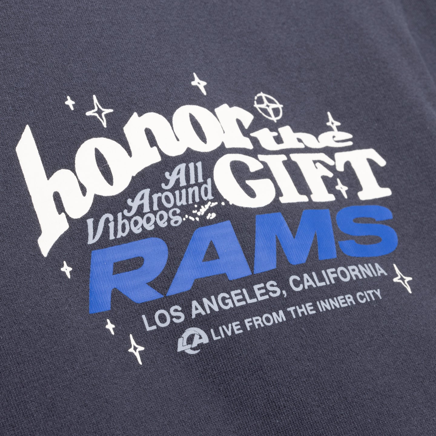 Rams Ls Tee - Navy