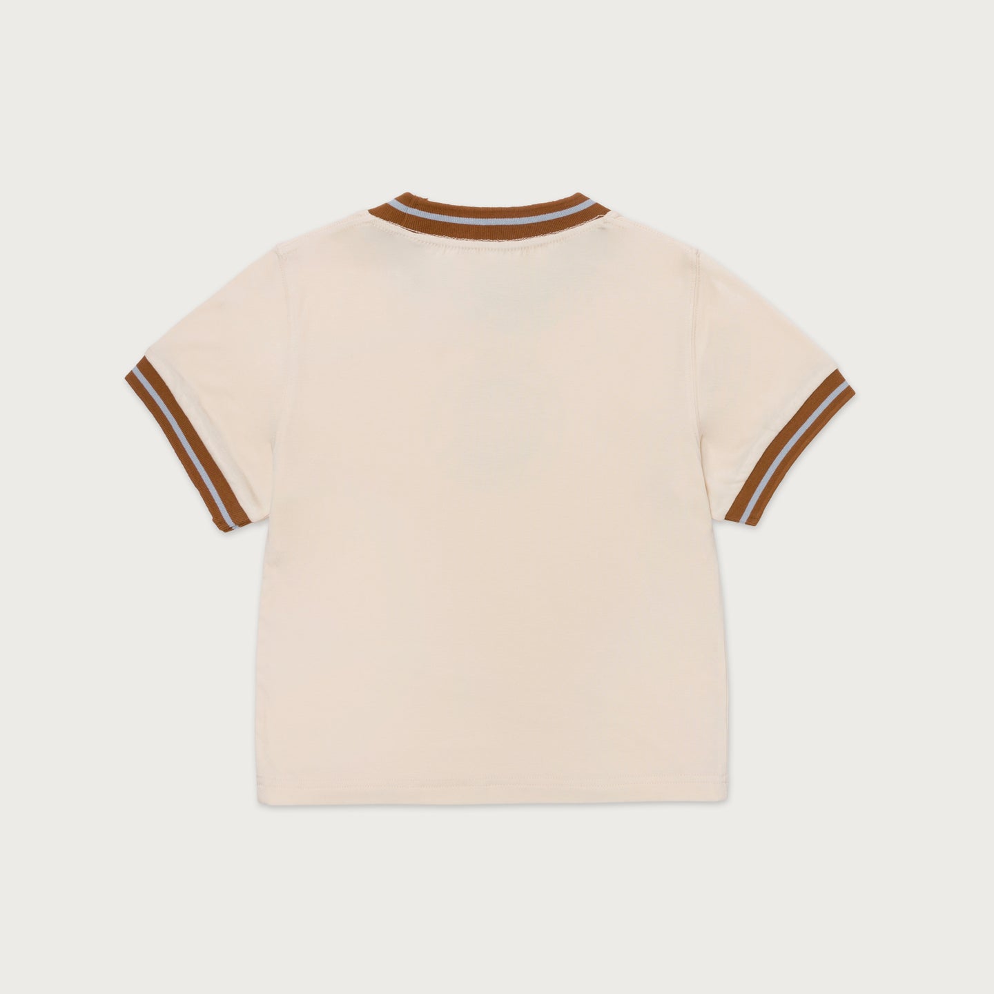 Women's Multi Color Ringer Tee - Brown