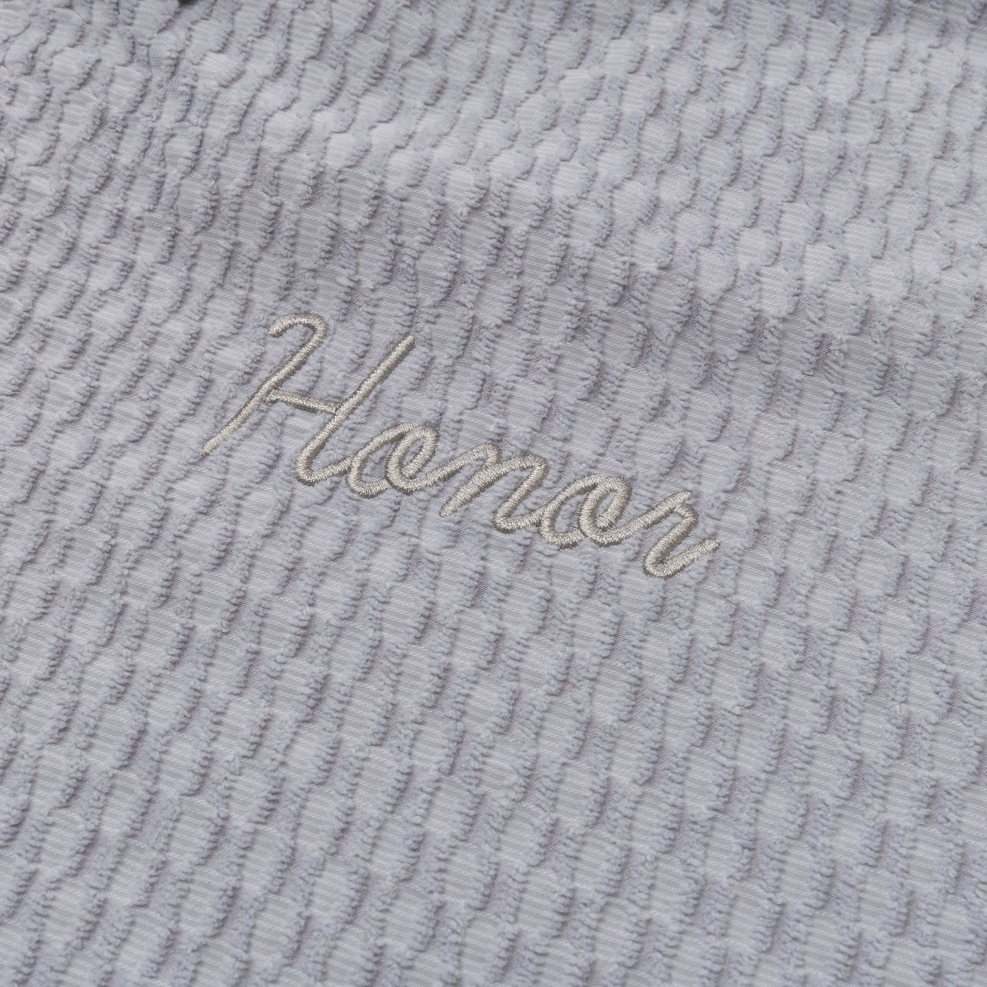 Textured Knit Qtr Zip - Grey
