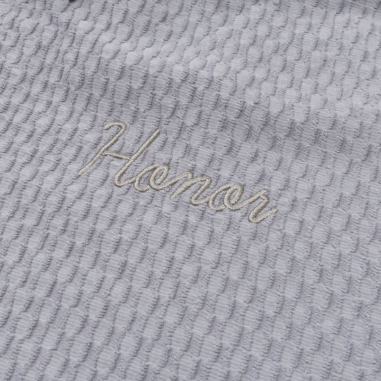 Textured Knit Qtr Zip - Grey