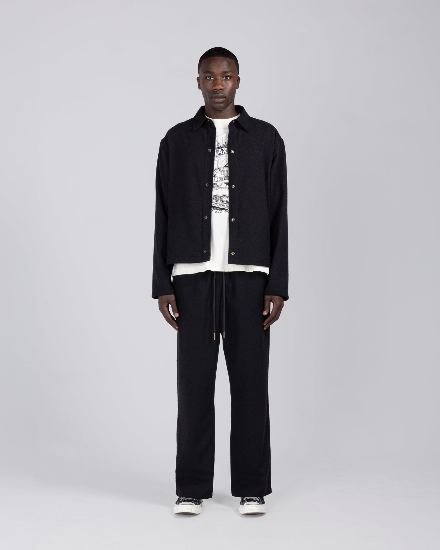 Nep Yarn Pant - Black
