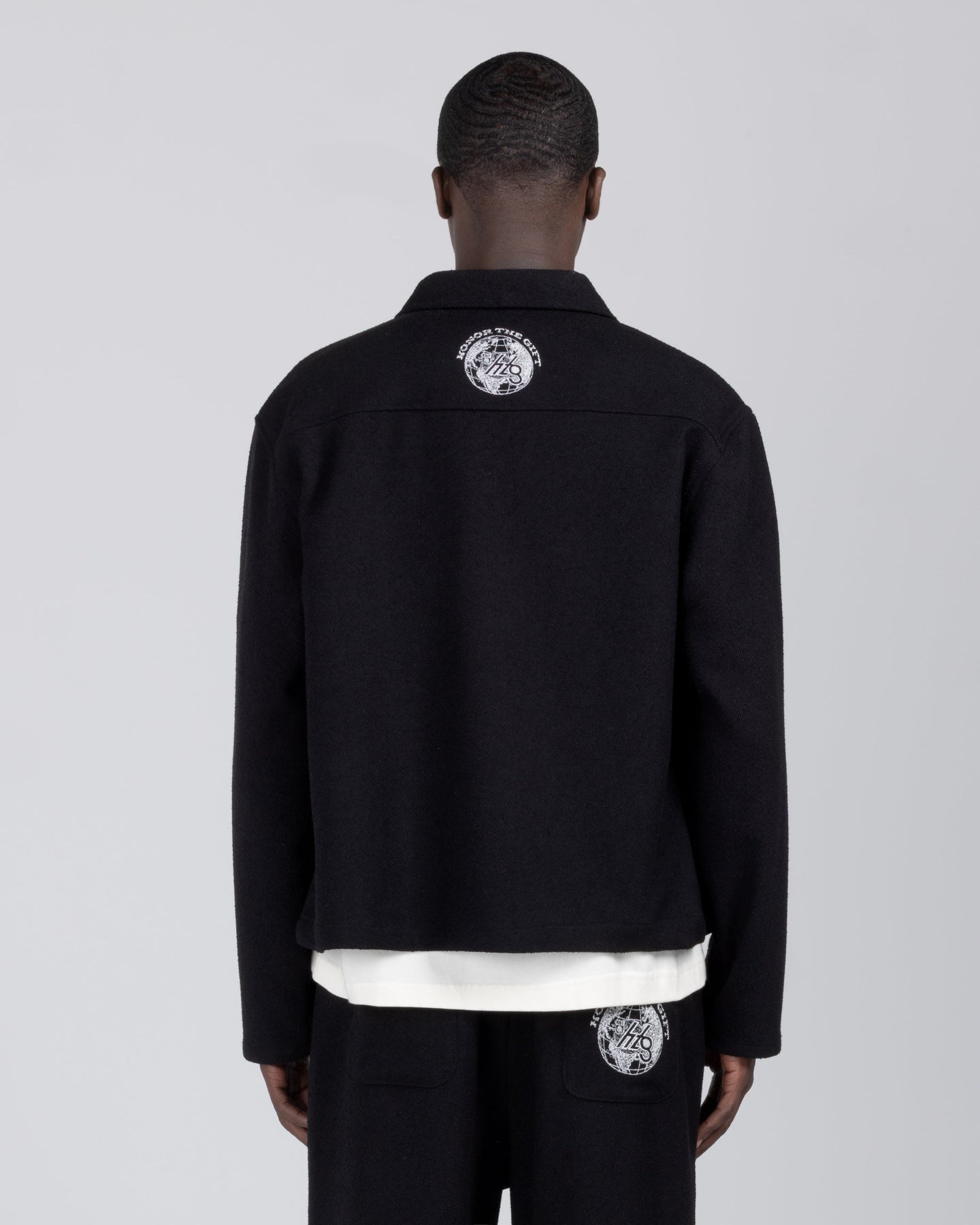 Nep Yarn Over Shirt - Black