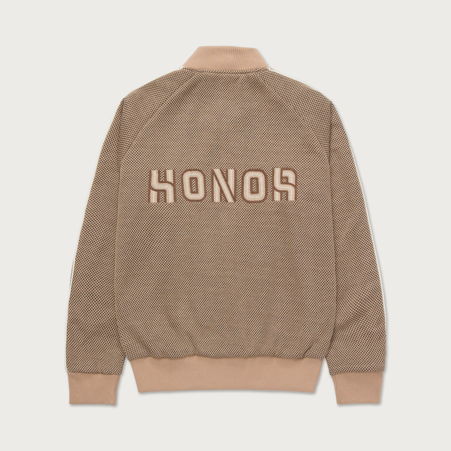 Novelty Knit Track Jacket - Brown