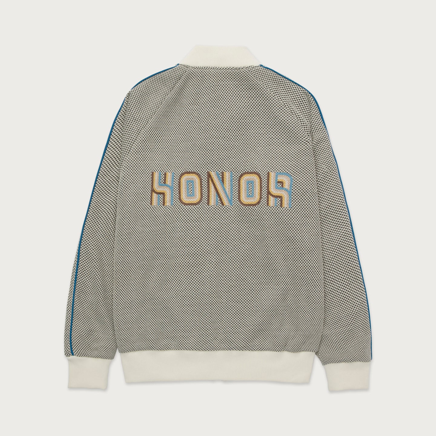 Novelty Knit Track Jacket - Cream