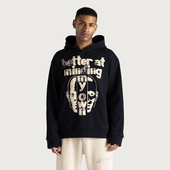 Better At Minding My Own Hoodie - Black