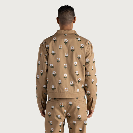 Flowers Beaded Jacket - Taupe