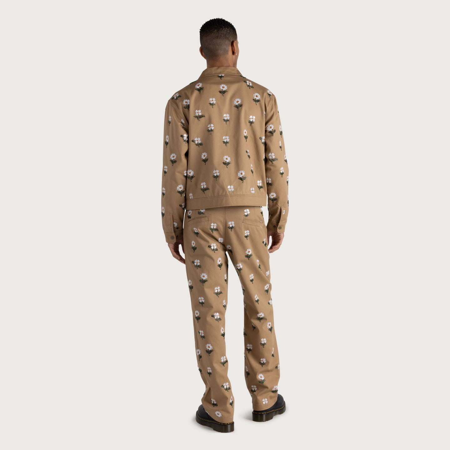 Flowers Beaded Pant - Taupe