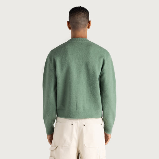 H Brushed Knit Cardigan - Mint