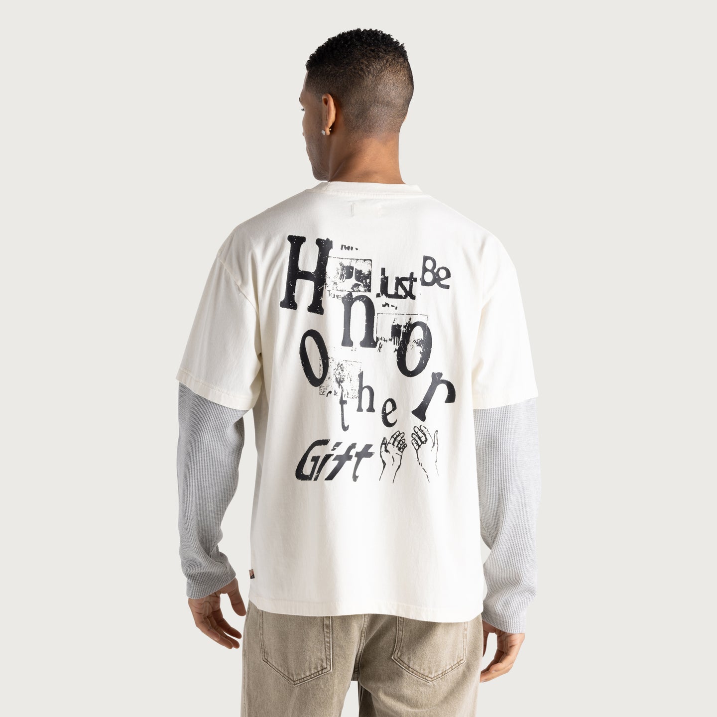 Just Be L/S Tee - White