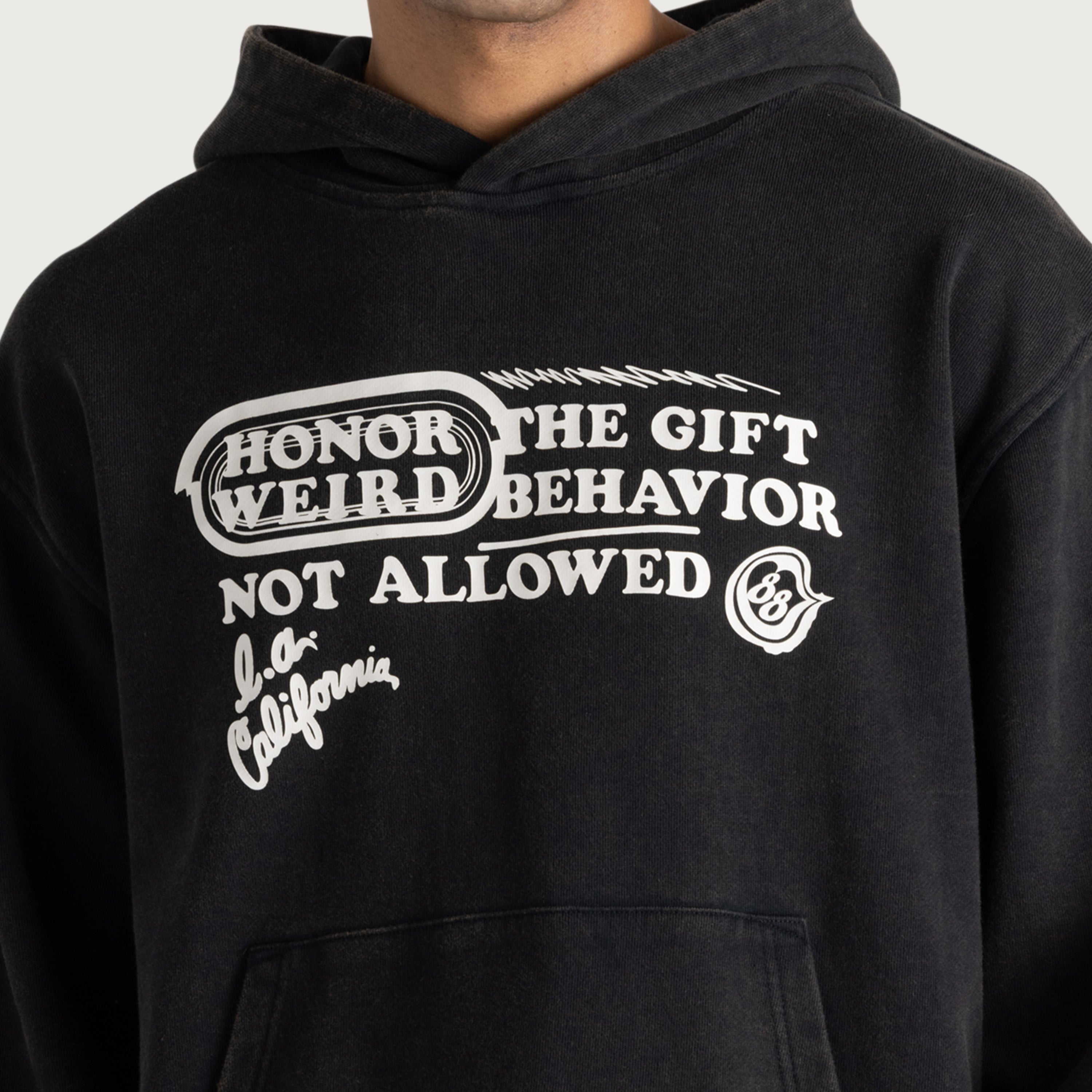 トップス HONOR THE GIFT 'Decal' Multi Hoodie Not Allowed Hoodie - Black – Honor The Gift