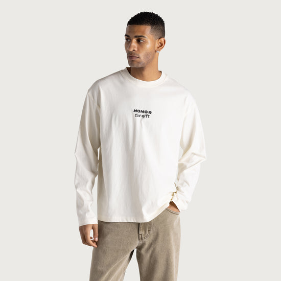 Running Shit L/S Tee - White