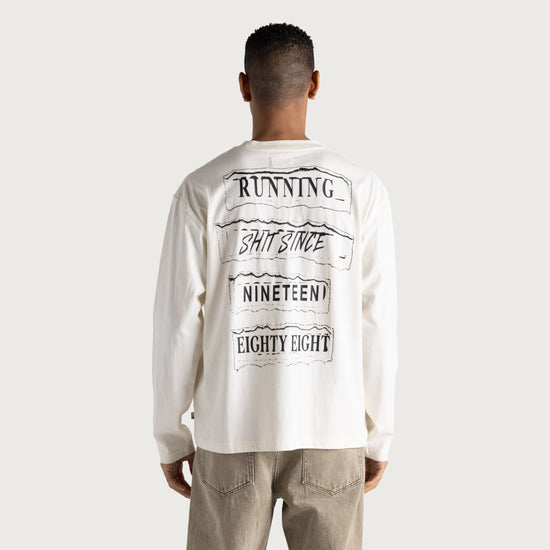 Running Shit L/S Tee - White
