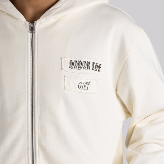 Running Shit Since 1988 Zip Hoodie - White
